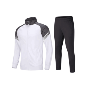 White / Black Sports Tracksuit - E80 (Adults / Youth)